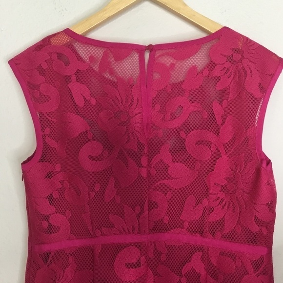 Laundry Pink Mesh Floral Pattern Sheath Dress - Picture 7 of 8